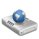network,drive,dark icon
