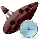 ocarina,clock,instrument,alarm,time,history,alarm clock icon