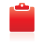 clipboard, red icon