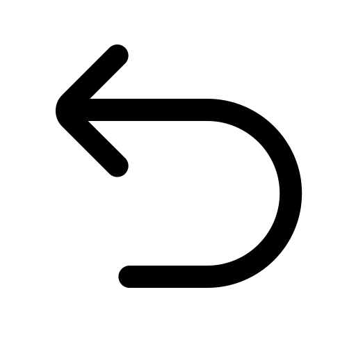 Undo svg vector icon