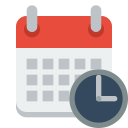 calendar, clock svg vector icon