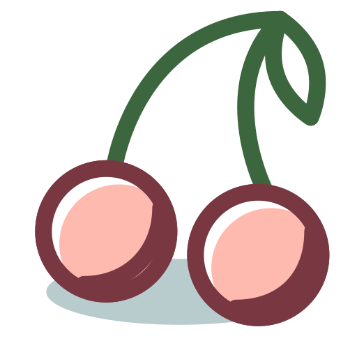 Cherry svg vector icon