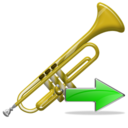 trumpet,next,instrument,forward,right,yes,arrow,correct,ok icon