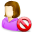 user,female,delete,del,remove,profile,member,person,people,human,woman,account icon