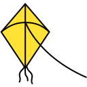 activity, kite, leisure svg vector icon