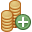 coin,stacks,gold,add,pay,payment,plus,cash,currency,money,check out,credit card icon
