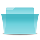 cyan, folder icon