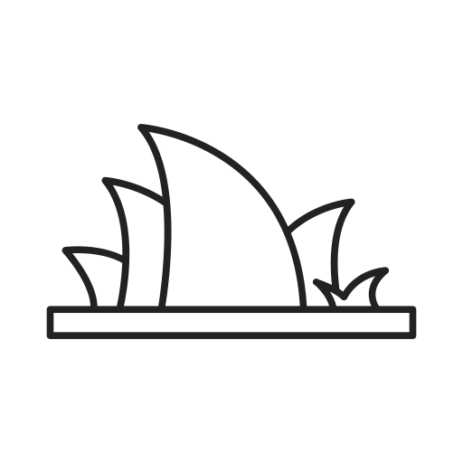 Sydney Opera House O svg vector icon
