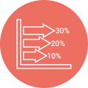 analytics, bar, graph, statistics svg vector icon
