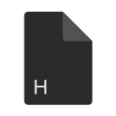 extension, file, format, h svg vector icon