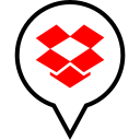 dropbox, pin, social svg vector icon