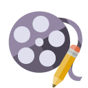 film,reel,pencil icon