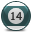 ball, green, half, pool icon
