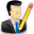 edit, male, user icon