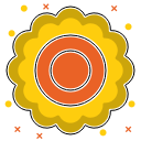 abstract ecology, abstraction, environmental, flower, leaves, shape, yellow svg vector icon
