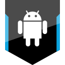 android, shield, social svg vector icon