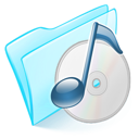 blue, dossier, musique icon