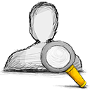 search, user icon