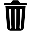 bin, trash bin svg vector icon
