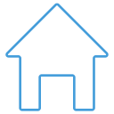 blue, , home, outline, ui svg vector icon