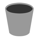 bin, empty, grey, recycle, rubbish, trash, waste icon