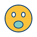emot, face, smiley, surprised svg vector icon