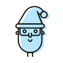christmas, christmastime, bie, fun, holiday, man, santa svg vector icon