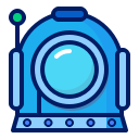 deep, dive, inkcontober, robot, suit icon