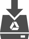 google,drive,download,black icon