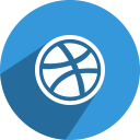 dribbble, , media, network, social svg vector icon