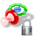 pacifier,lock,locked,security icon