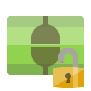 connect,vertical,lock,open icon