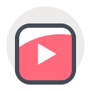 media, network, social, web, youtube svg vector icon