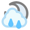 cloud, moon, rain, raincloud svg vector icon