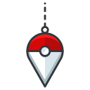 game, go, locator, play, pokemon svg vector icon