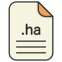 archieve, compressed, document, file, format, ha, zip svg vector icon