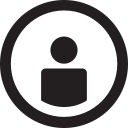 linecon, name, round, user, username svg vector icon