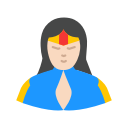 hero, super girl, woman, wonder woman svg vector icon