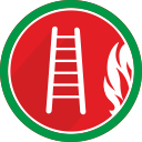 burn, fire, flame, ladder, stairs svg vector icon
