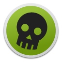 skull,green icon