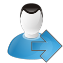 arrow, right, user icon