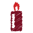 birthday, candle, celebration, christmas, fire, light, scribble svg vector icon