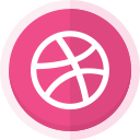 creative, dribbble, dribbble logo, graphic designer, online portfolio, social networking, web designer svg vector icon