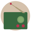 fm, music, radio, trasistor, vintage svg vector icon
