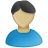 blue, male, olive, user icon