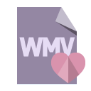 file,format,wmv,heart icon