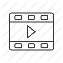 film, movie, multimedia, player, record, video, video format icon
