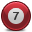ball, pool, red icon