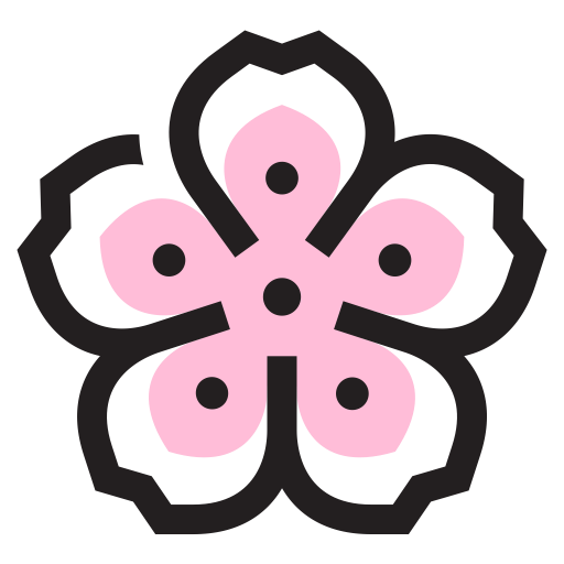 Plum Flower svg vector icon
