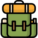 backpack, bag, camping, travel, vacation svg vector icon